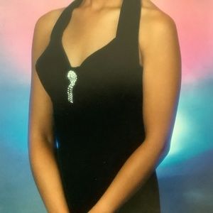 Vintage Emerald Green Velvet Formal Evening Gown